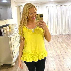 Yellow‎ Crystal Top 💛
